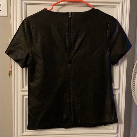 Black, pleather Express Top - Picture 2 of 2
